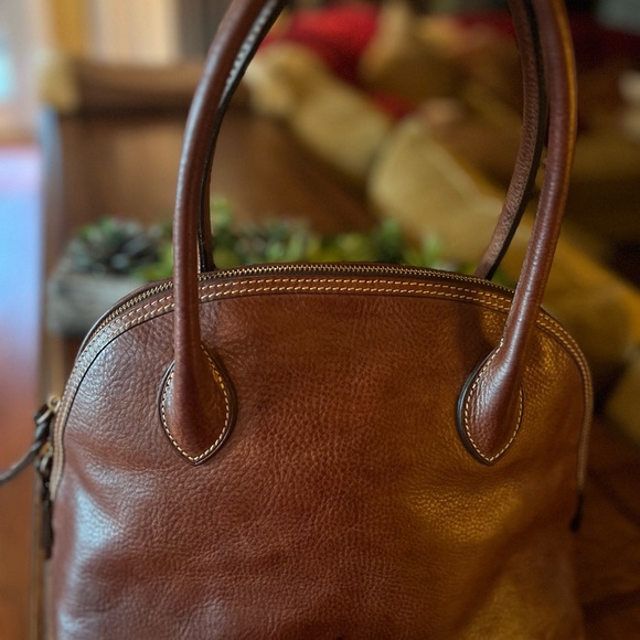 Dooney & Bourke Brown Leather Handbag - Picture 3 of 10